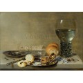 Натюрмарт с часовник, чаша, хляб и лимон (1630) РЕПРОДУКЦИИ НА КАРТИНИ